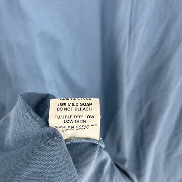 eShakti Dress Size 22W Blue Midi Fit & Flare Twirl Cotton Jersey Stretch Wrap - Picture 10 of 10